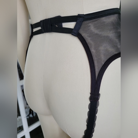 DITA VON TEESE satin stocking garters with nude lace detail - Picture 12 of 12